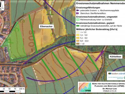Maßnahmenplanung in Nemmersdorf im Bereich des Elbersackers wowie westlich der Kühleithen